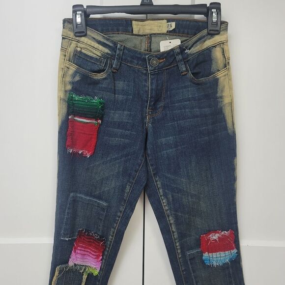 Free People patch jeans, size 25 - Picture 4 of 8